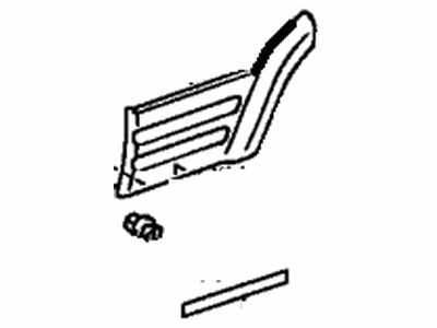 Toyota 75076-42011 Moulding Sub-Assembly, Rear Door, Outside Driver Side