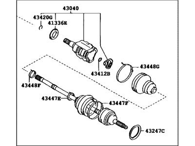 Toyota 43420-20292 Shaft Assy,  Front Drive,  LH