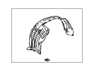 Toyota 53875-60120 Liner,  Front Fender,  RH