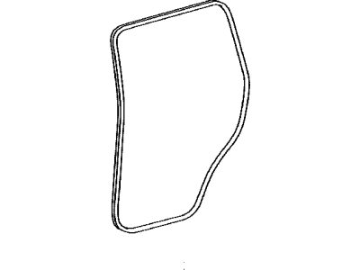 Toyota 62331-60080 Weatherstrip, Rear Door Opening Trim, Passenger Side