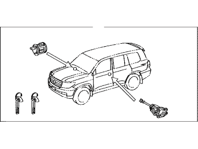 Toyota 69005-6C262 Cylinder Set,  Lock