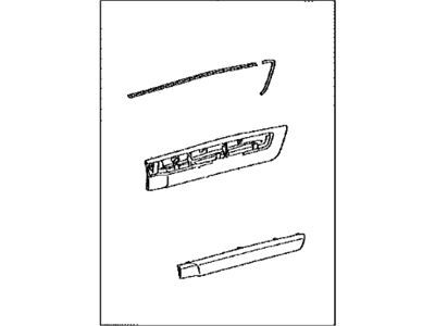 Toyota 75076-60120-C1 Moulding Sub-Assy,  Rear Door,  Outside LH