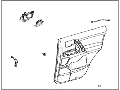 Toyota 67630-60R51-27 Board Sub-Assy,  Rear Door Trim,  RH