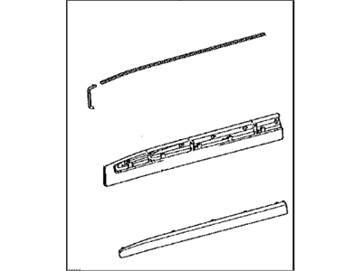 Toyota 75071-60120-C1 Moulding Sub-Assy,  Front Door,  Outside RH