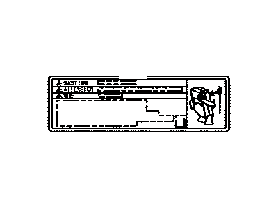 Toyota 74544-60260 Label,  Rear Seat Caution,  No.2