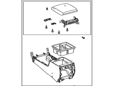Toyota 58901-60741-A3 Box Sub-Assembly, Console, Rear