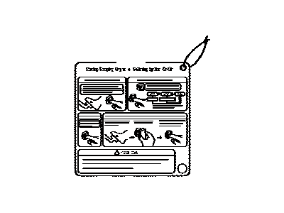 Toyota 89616-30040 Label,  Push Start Information