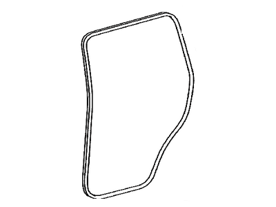 Toyota 62332-60080 Weatherstrip, Rear Door Opening Trim, Driver Side