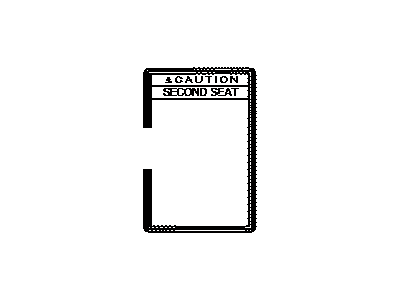 Toyota 74543-60450 Label,  Rear Seat Information