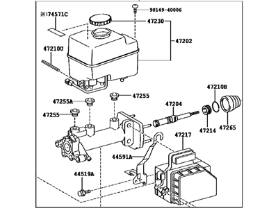 Toyota Land Cruiser Brake Master Cylinder - 47052-60630