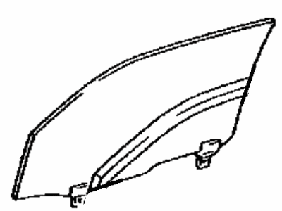 Toyota 68101-60560 Glass Sub-Assy,  Front Door,  RH