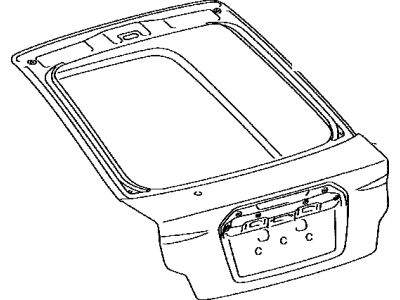 Toyota 67005-21770 Panel Sub-Assembly, Back Door