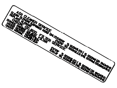 Toyota 17791-35080 Caution Label