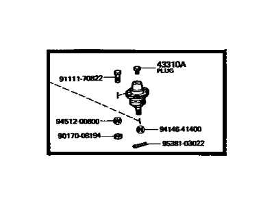 Toyota 43360-39015 Joint Assembly, Upper Ball