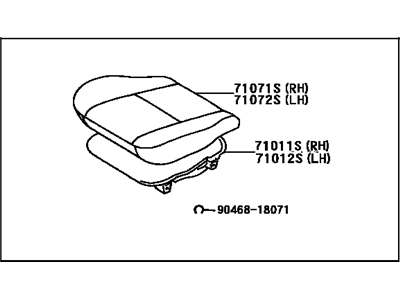 Toyota Tercel Seat Cushion - 71410-1G370-B0