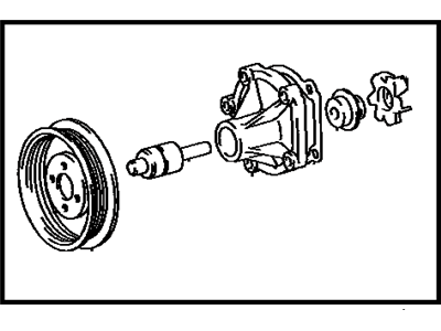 Toyota 16110-19107 Pump Assy,  Water,  W/O Coupling