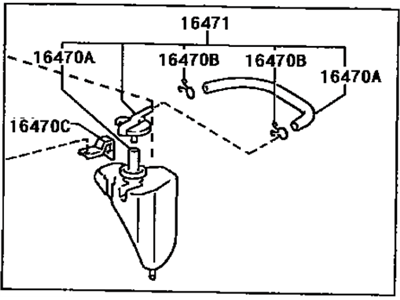 Toyota Tercel Coolant Reservoir - 16470-11090
