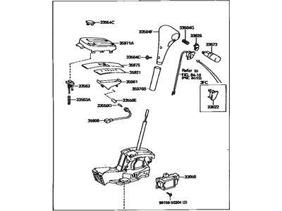 Toyota 33550-16380-B0 Floor Shift Assembly, Transmission