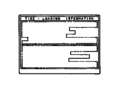 Toyota 42661-16660 Tire Info Label