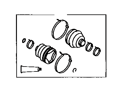 Toyota 04438-16091 Boot Kit,  Front Drive Shaft,  In & Outboard,  RH