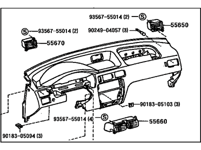 Toyota 55301-16090-B0 Panel Sub-Assembly, Instrument