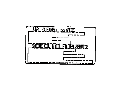 Toyota 17791-76010 Info Label