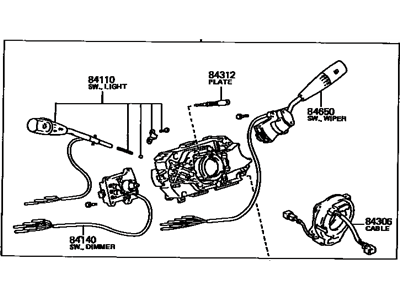 Toyota Previa Turn Signal Switch - 84310-28500
