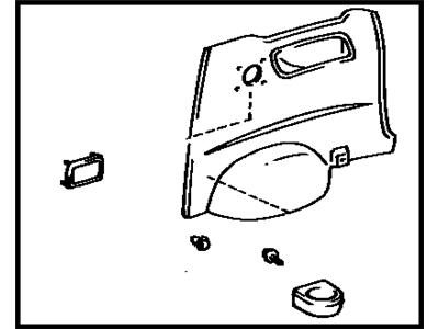 Toyota 62630-28160-B1 Lower Quarter Trim