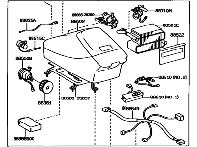 Toyota Previa Center Console Base - 88520-95D00-03