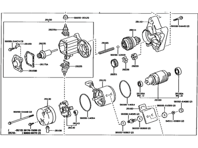 Toyota Previa Starter Motor - 28100-76091-84