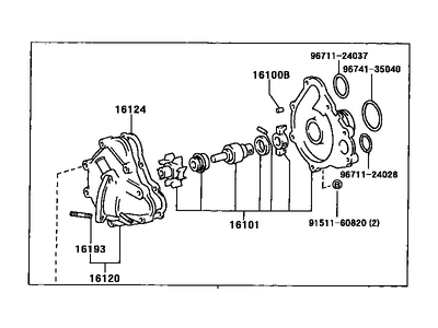 Toyota 16100-79165-83 Water Pump