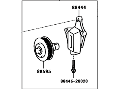 Toyota 88420-28110 Pulley Assembly, Idle, W/Bracket