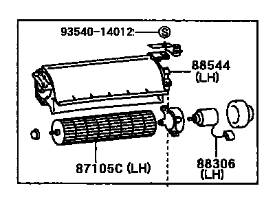 Toyota 88504-28030 Blower Assembly