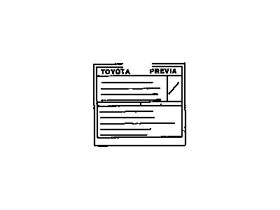 Toyota 42661-28400 Tire Info Label