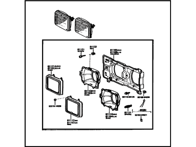 Toyota 81110-29725 Headlamp Assembly, Passenger Side