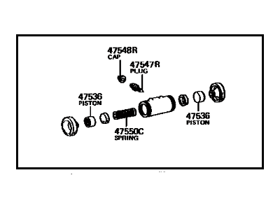 Toyota 47550-19145 Cylinder Assembly, Rear Wheel Brake (Passenger Side)