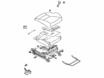 Toyota SU003-08240 Pad,  Front Seat Cushion Cover Main