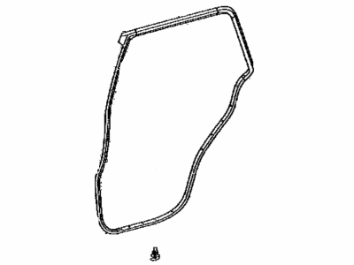 Toyota 67871-35090 Weatherstrip,  Rear Door,  RH