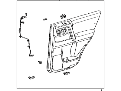 Toyota 67640-35B51-C0 Board Sub-Assy,  Rear Door Trim,  LH