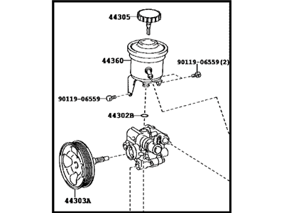 Toyota 44310-60540 Pump Assy,  Vane