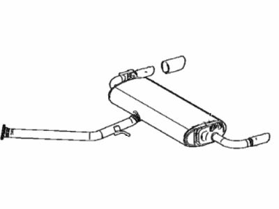 Toyota 17430-25220 Pipe Assy,  Exhaust,  Tail