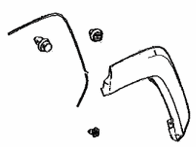 Toyota 75606-42160-C0 Moulding Sub-Assy,  Quarter Outside,  LH