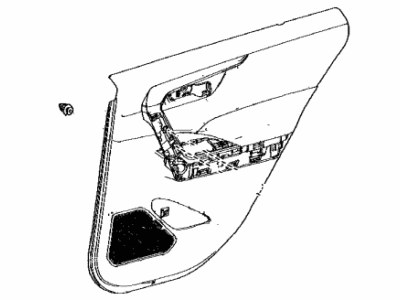 Toyota 67630-42661-C7 Board Sub-Assy,  Rear Door Trim,  RH
