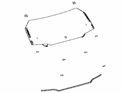 Toyota 68105-42300 Glass,  Back Door