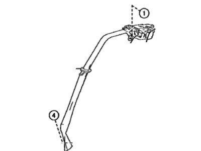 Toyota 73360-42351-C0 Belt Assy,  Rear Seat,  Outer RH