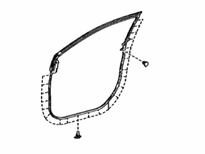 Toyota 67861-42140 Weatherstrip,  Front Door,  RH