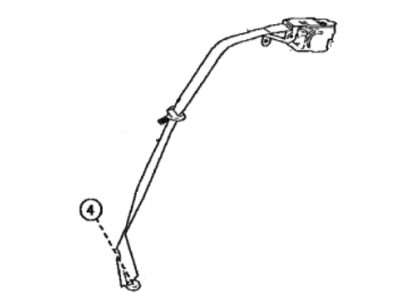 Toyota 73370-42261-C0 Belt Assy,  Rear Seat,  Outer LH