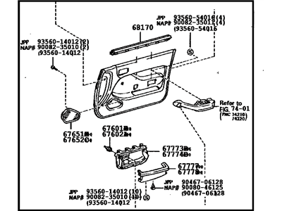 Toyota 67620-33520-K0 Door Trim Panel