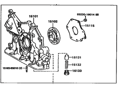 Toyota 15100-74020 Pump Assy,  Oil