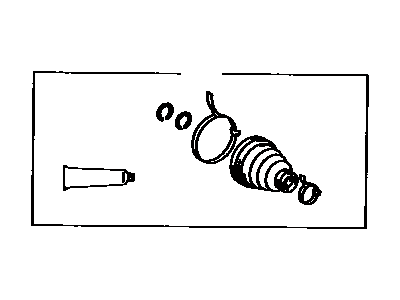 Toyota 04438-33011 Boot Kit,  Front Drive Shaft Inboard Joint,  LH